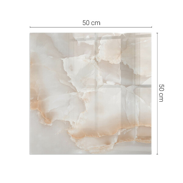 Sticlă dreptunghiulară sub sobă Motiv organic din piatră