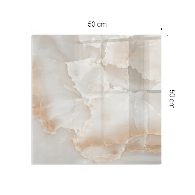 Sticlă dreptunghiulară sub sobă Motiv organic din piatră