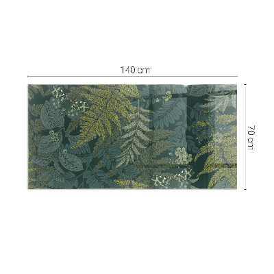 Sticlă dreptunghiulară sub sobă Modele de plante cu fluturi