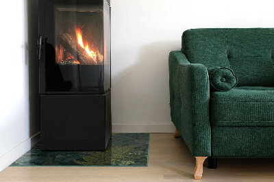 Sticlă dreptunghiulară sub sobă Modele de plante cu fluturi