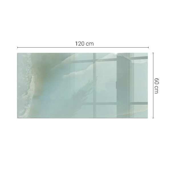 Placă de sticlă dreptunghiulară șemineu Motiv de marmură în tonuri subtile