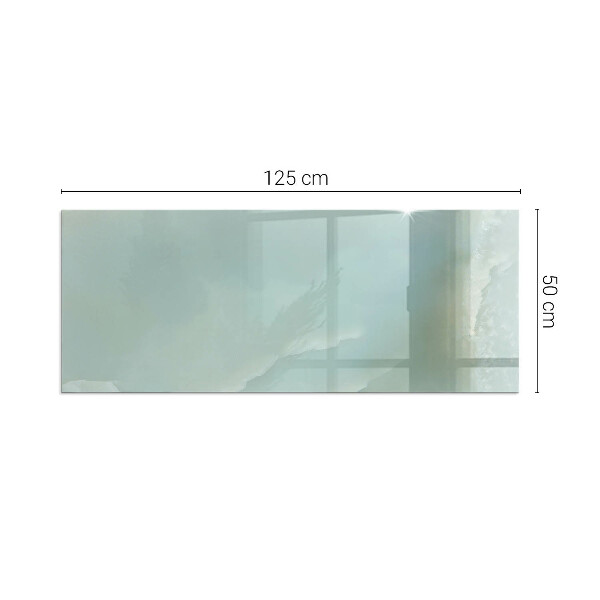 Placă de sticlă dreptunghiulară șemineu Motiv de marmură în tonuri subtile