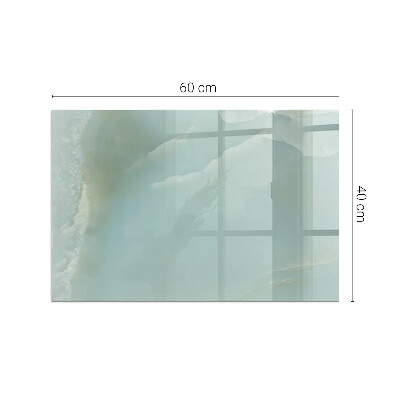 Placă de sticlă dreptunghiulară șemineu Motiv de marmură în tonuri subtile