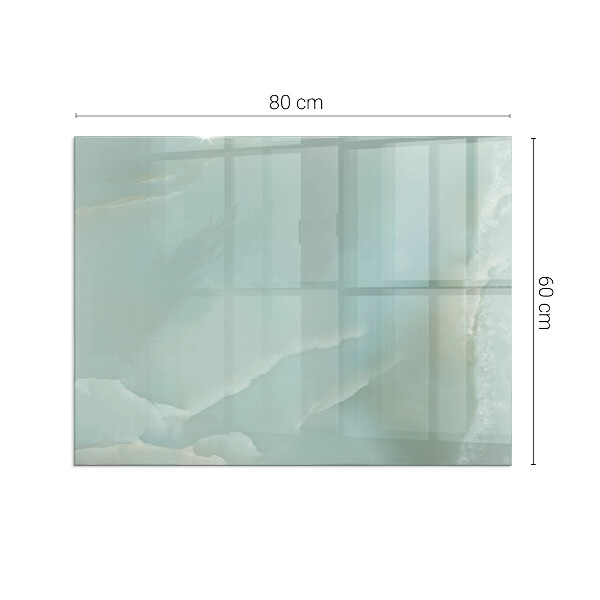 Placă de sticlă dreptunghiulară șemineu Motiv de marmură în tonuri subtile