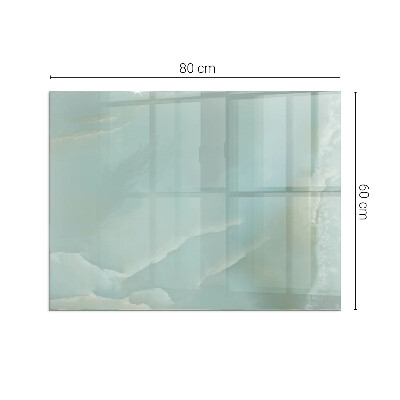 Placă de sticlă dreptunghiulară șemineu Motiv de marmură în tonuri subtile