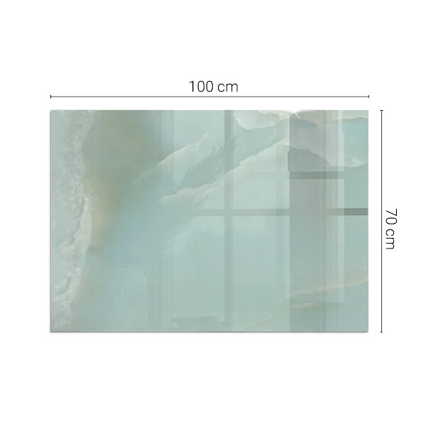 Placă de sticlă dreptunghiulară șemineu Motiv de marmură în tonuri subtile