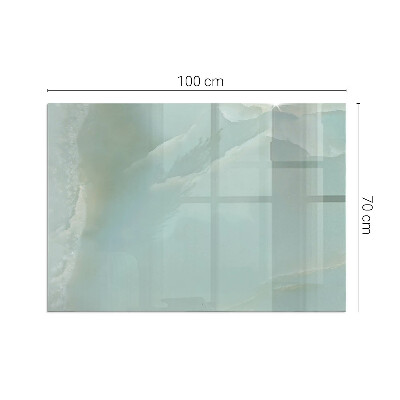 Placă de sticlă dreptunghiulară șemineu Motiv de marmură în tonuri subtile