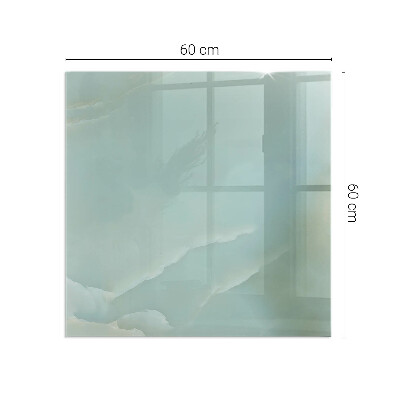 Placă de sticlă dreptunghiulară șemineu Motiv de marmură în tonuri subtile