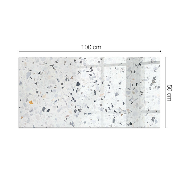 Placă de sticlă dreptunghiulară șemineu Model de piatră cu accente mici