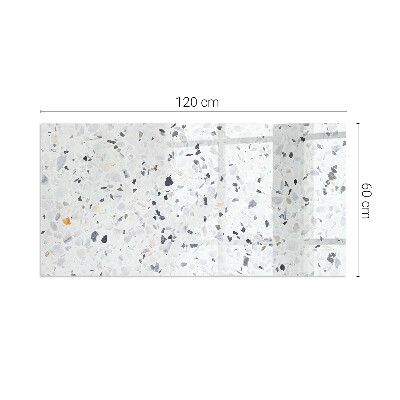 Placă de sticlă dreptunghiulară șemineu Model de piatră cu accente mici