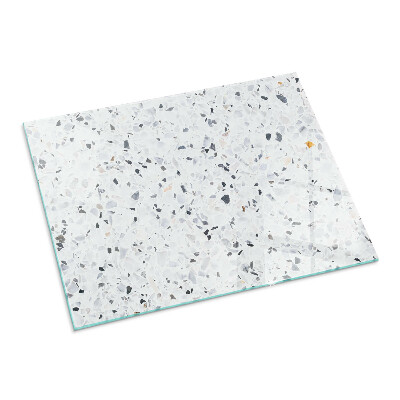 Placă de sticlă dreptunghiulară șemineu Model de piatră cu accente mici