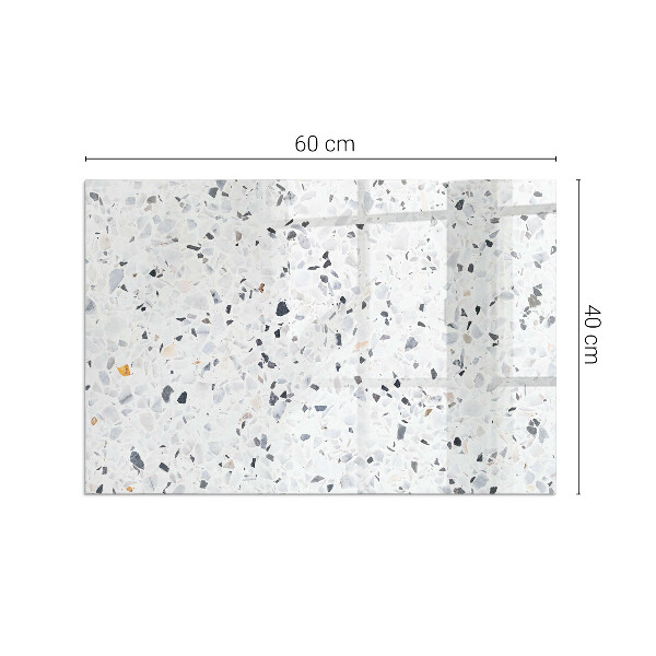Placă de sticlă dreptunghiulară șemineu Model de piatră cu accente mici