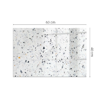 Placă de sticlă dreptunghiulară șemineu Model de piatră cu accente mici