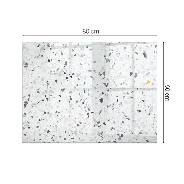 Placă de sticlă dreptunghiulară șemineu Model de piatră cu accente mici