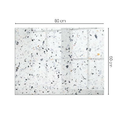 Placă de sticlă dreptunghiulară șemineu Model de piatră cu accente mici