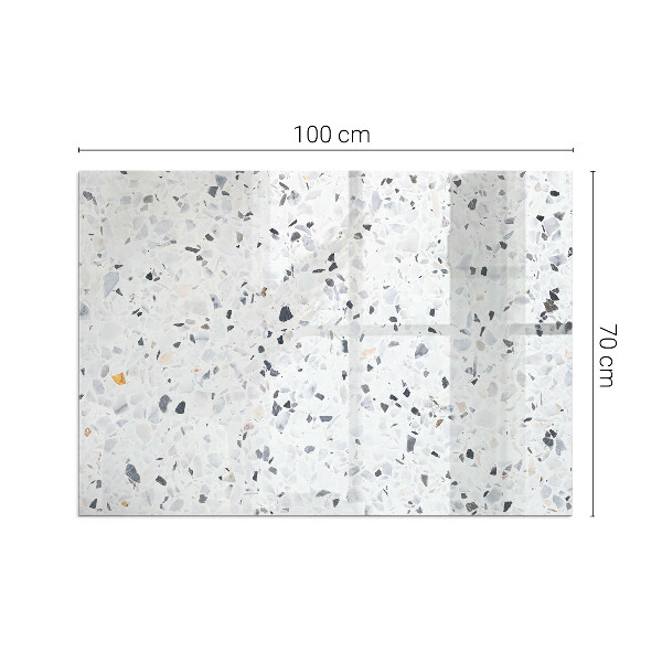 Placă de sticlă dreptunghiulară șemineu Model de piatră cu accente mici