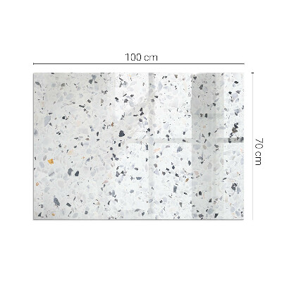 Placă de sticlă dreptunghiulară șemineu Model de piatră cu accente mici