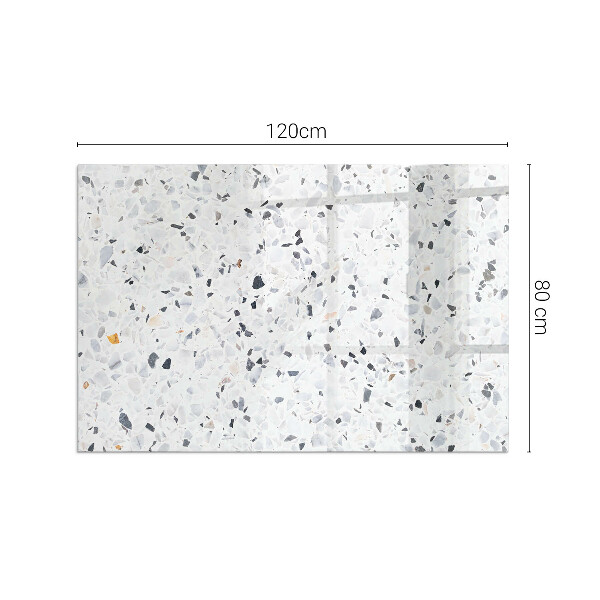Placă de sticlă dreptunghiulară șemineu Model de piatră cu accente mici