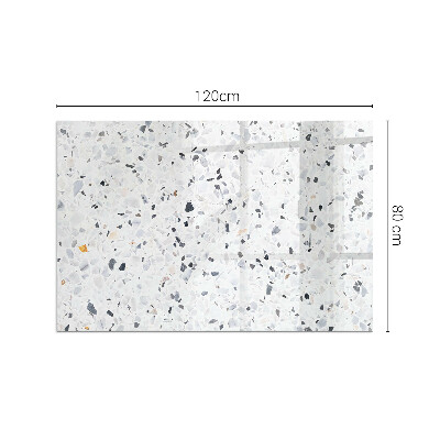 Placă de sticlă dreptunghiulară șemineu Model de piatră cu accente mici