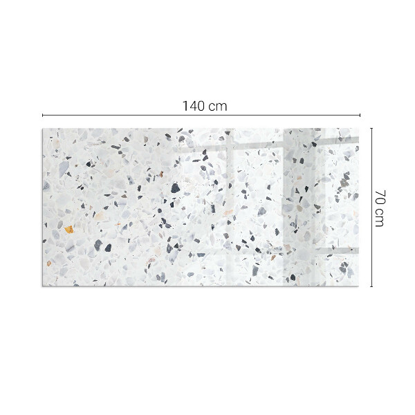 Placă de sticlă dreptunghiulară șemineu Model de piatră cu accente mici