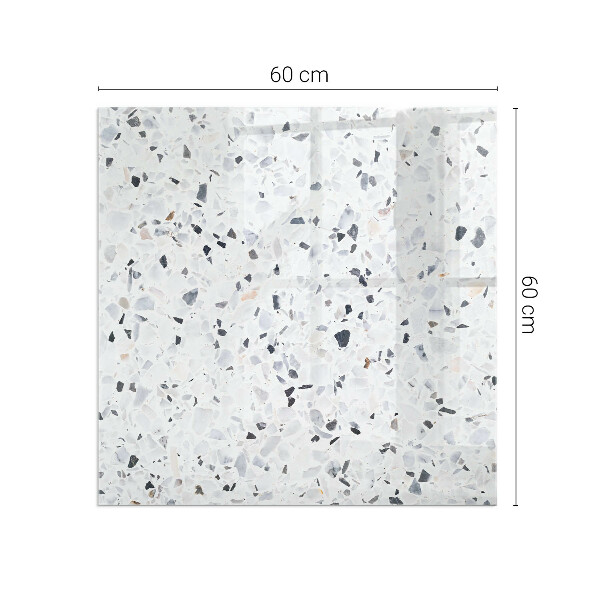 Placă de sticlă dreptunghiulară șemineu Model de piatră cu accente mici