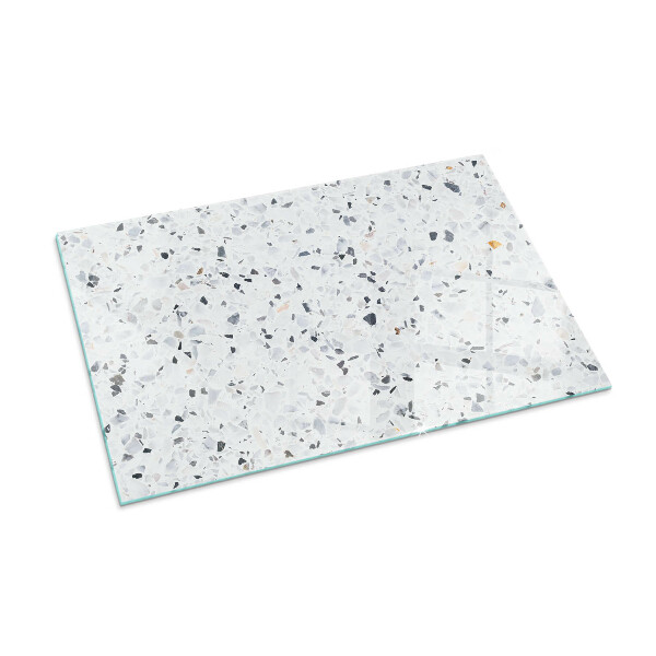 Placă de sticlă dreptunghiulară șemineu Model de piatră cu accente mici