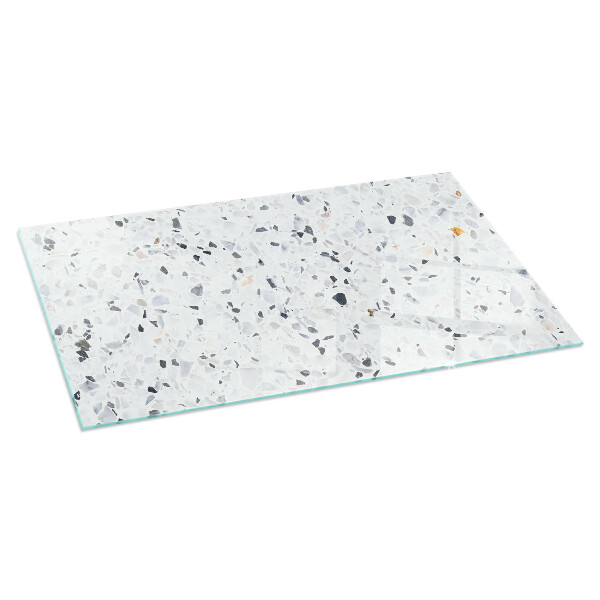 Placă de sticlă dreptunghiulară șemineu Model de piatră cu accente mici