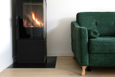 Placă de sticlă dreptunghiulară șemineu Culoare Negru