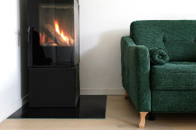 Placă de sticlă dreptunghiulară șemineu Culoare Negru