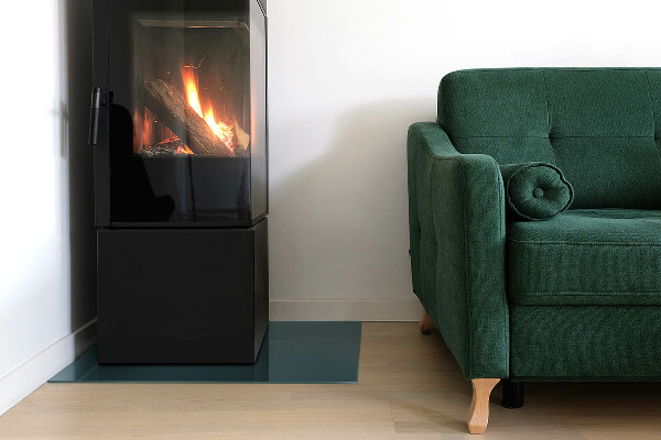 Sticlă dreptunghiulară sub sobă Culoarea mării