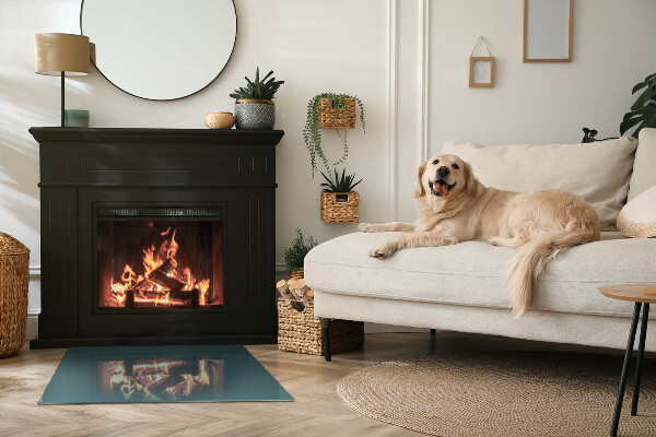 Sticlă dreptunghiulară sub sobă Culoarea mării