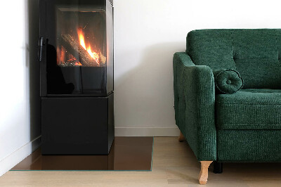 Placă de sticlă dreptunghiulară șemineu Culoare Maro