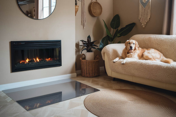 Sticlă dreptunghiulară sub sobă Culoare: Albastru închis