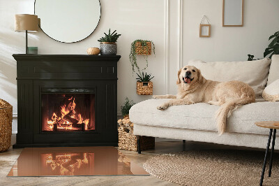 Placă de sticlă dreptunghiulară șemineu Culoare Maro