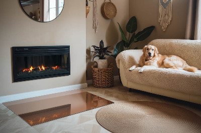 Placă de sticlă dreptunghiulară șemineu Culoare Maro