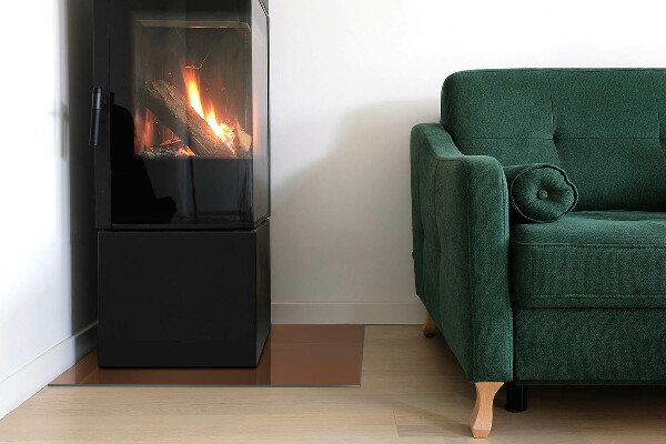 Placă de sticlă dreptunghiulară șemineu Culoare Maro