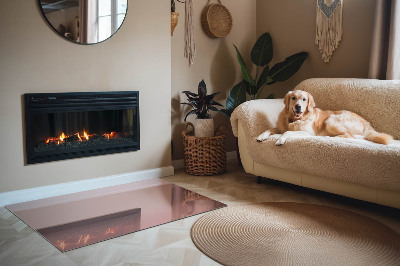 Placă de sticlă dreptunghiulară șemineu Culoare roz