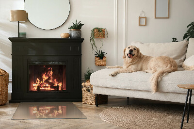 Sticlă dreptunghiulară sub sobă Culoare Maro