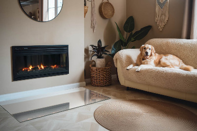 Sticlă dreptunghiulară sub sobă Culoare fildeș