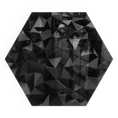 Placă de sticlă hexagonală șemineu Geometrie în trei dimensiuni