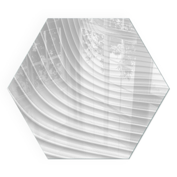 Sticlă hexagonală sub sobă Valuri de forme subtile