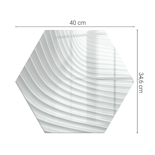 Sticlă hexagonală sub sobă Valuri de forme subtile
