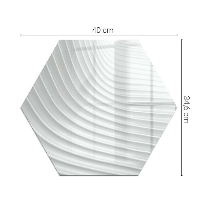 Sticlă hexagonală sub sobă Valuri de forme subtile