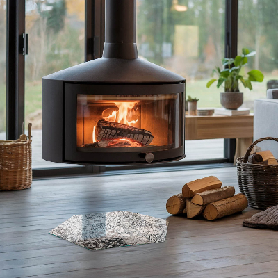 Placă de sticlă hexagonală șemineu Modele decorative cu plăci