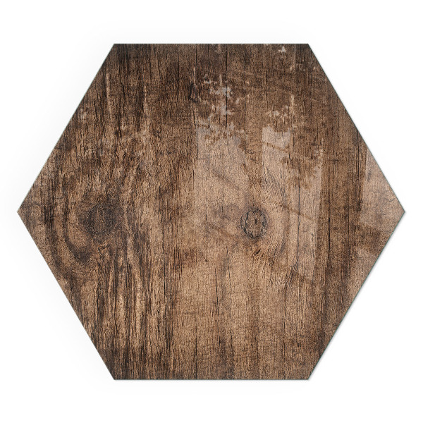 Placă de sticlă hexagonală șemineu Model de lemn de pin