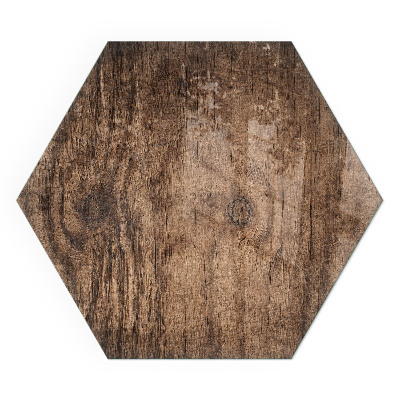 Placă de sticlă hexagonală șemineu Model de lemn de pin