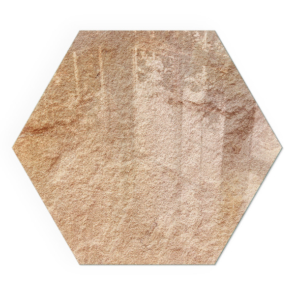Sticlă hexagonală sub sobă Natura structurii din piatră