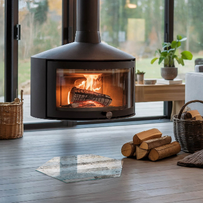 Placă de sticlă hexagonală șemineu Culori de placă în diferite nuanțe