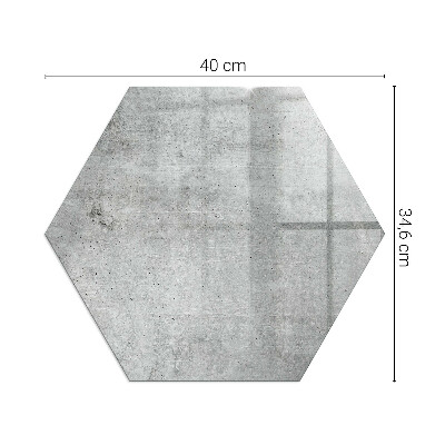 Sticlă hexagonală sub sobă Model de beton brut
