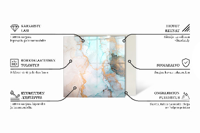 Placă hexagonală din sticlă pentru șemineu Model abstract cu texturi variate